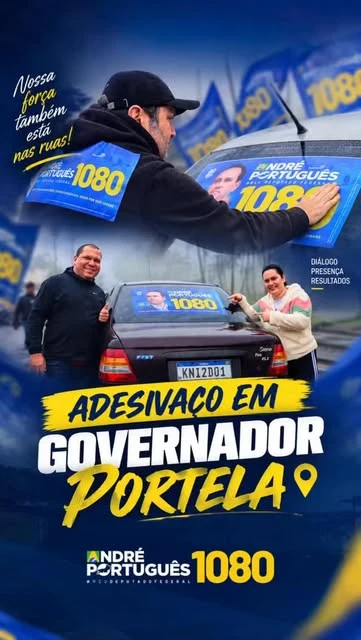 Campanha toma as ruas com adesivaço em Governador Portela